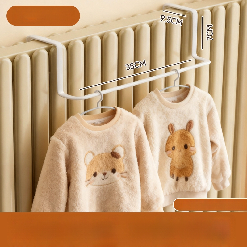 Κρεμάστρα καλοριφέρ με ενσωματωμένο άγκιστρο για ρούχα - Σίδηρος, Μονό άγκιστρο, Σύγχρονος μινιμαλισμός, Χωρητικότητα 1-3 kg, Διατέθηκε τον χειμώνα του 2025.