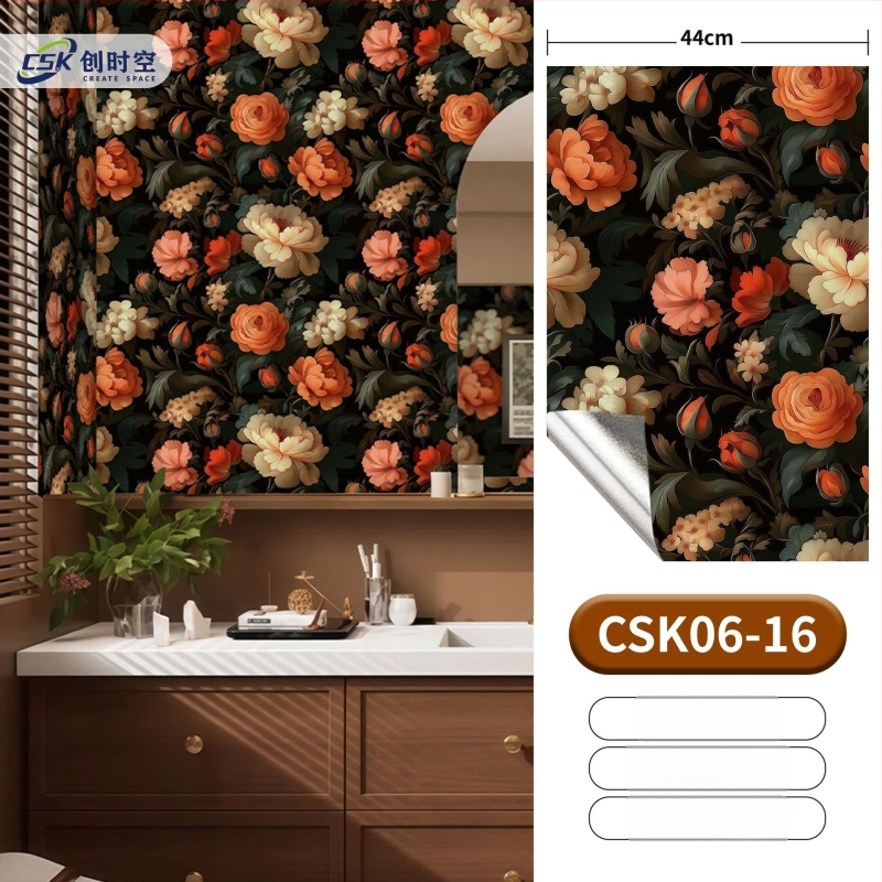 Öntapadós 3D falitapéta - PVC, többrétegű, neoklasszikus stílus