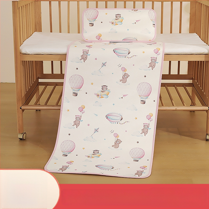 Лятно спално килимче за бебета, дишаща ice silk материя, детски мат за деца на възраст 0–14 години