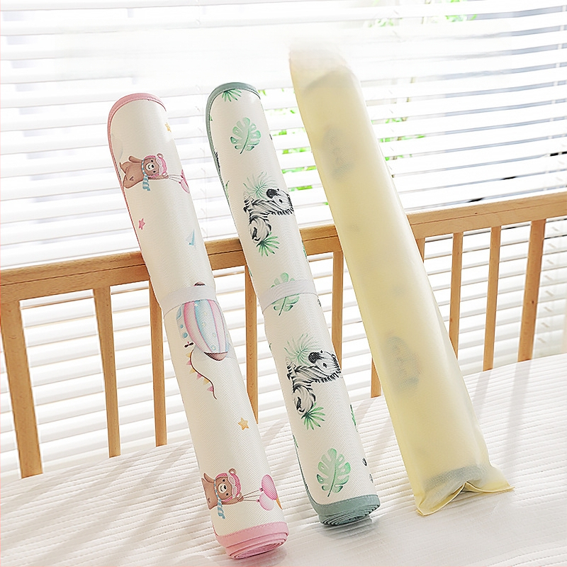 Лятно спално килимче за бебета, дишаща ice silk материя, детски мат за деца на възраст 0–14 години