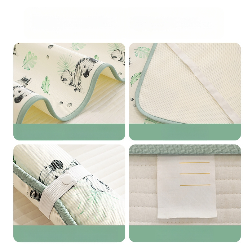 Лятно спално килимче за бебета, дишаща ice silk материя, детски мат за деца на възраст 0–14 години