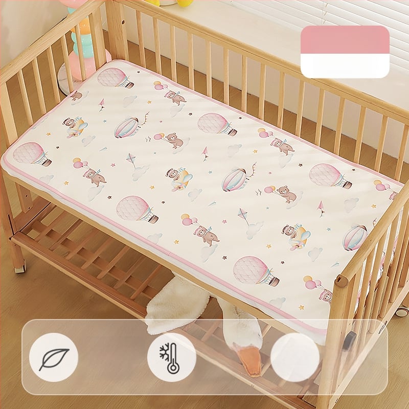 Лятно спално килимче за бебета, дишаща ice silk материя, детски мат за деца на възраст 0–14 години