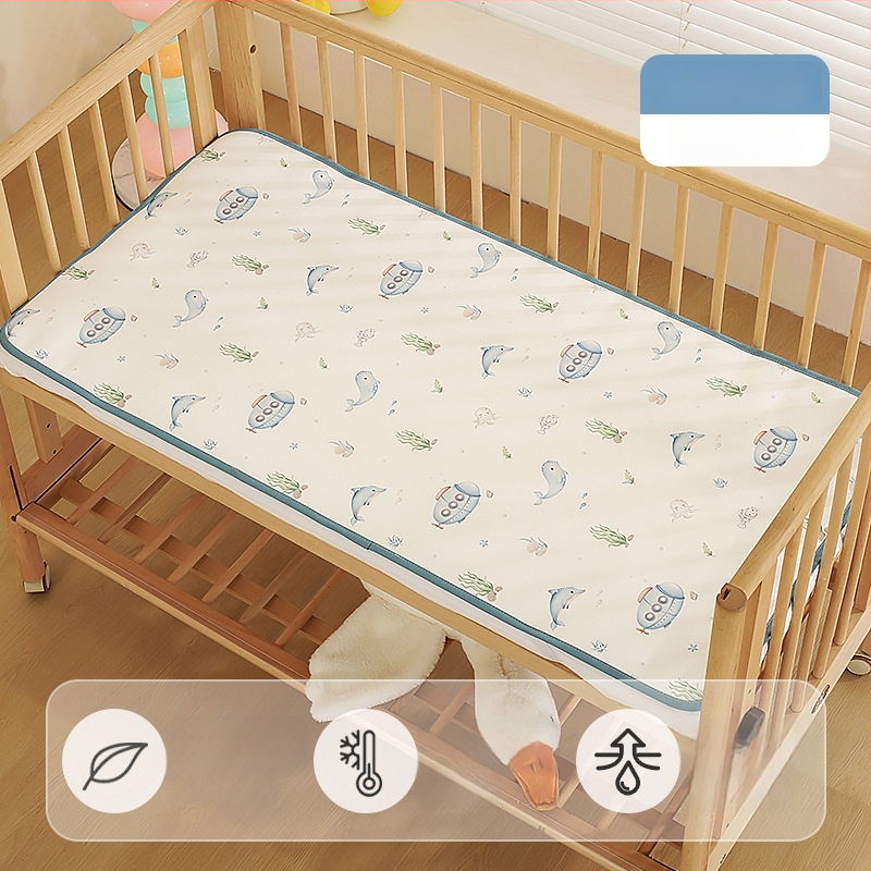 Лятно спално килимче за бебета, дишаща ice silk материя, детски мат за деца на възраст 0–14 години