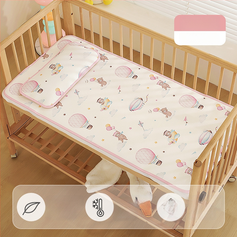 Лятно спално килимче за бебета, дишаща ice silk материя, детски мат за деца на възраст 0–14 години