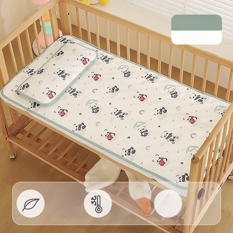 Лятно спално килимче за бебета, дишаща ice silk материя, детски мат за деца на възраст 0–14 години