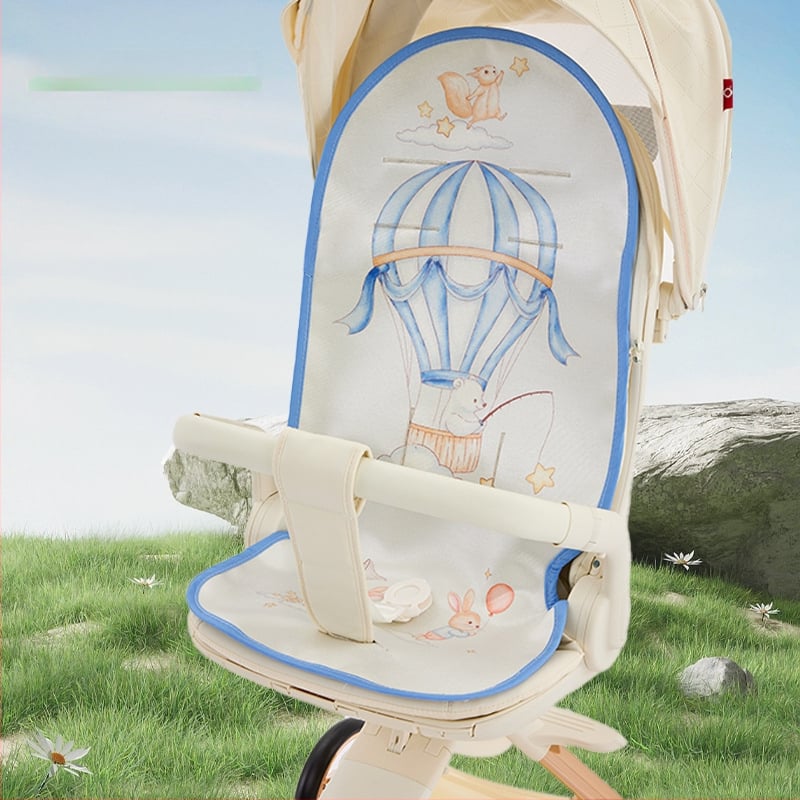 Мат за количка за новородено – Ice Silk, летен дишащ и потабсорбиращ подложка за седалката на бебето