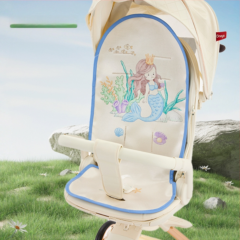 Мат за количка за новородено – Ice Silk, летен дишащ и потабсорбиращ подложка за седалката на бебето