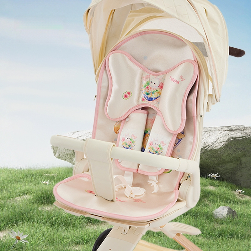 Мат за количка за новородено – Ice Silk, летен дишащ и потабсорбиращ подложка за седалката на бебето