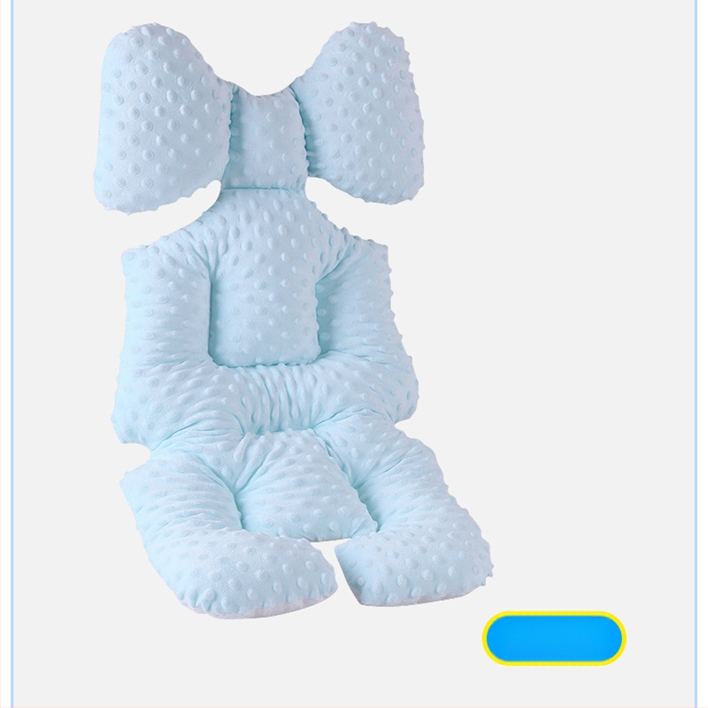 Jastučnica za sjedalicu kolica s podrškom za leđa, pamukasta debela jastučnica, kompatibilna s kolicima i stolom za hranjenje, sve sezone