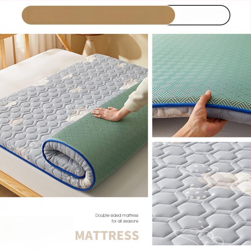 Kahekülgne pehme voodimatt, Jacquard-kude, Ice Silk Mat, Keemilised kiud, Modernne minimalistlik stiil