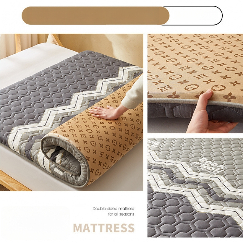 Kahekülgne pehme voodimatt, Jacquard-kude, Ice Silk Mat, Keemilised kiud, Modernne minimalistlik stiil