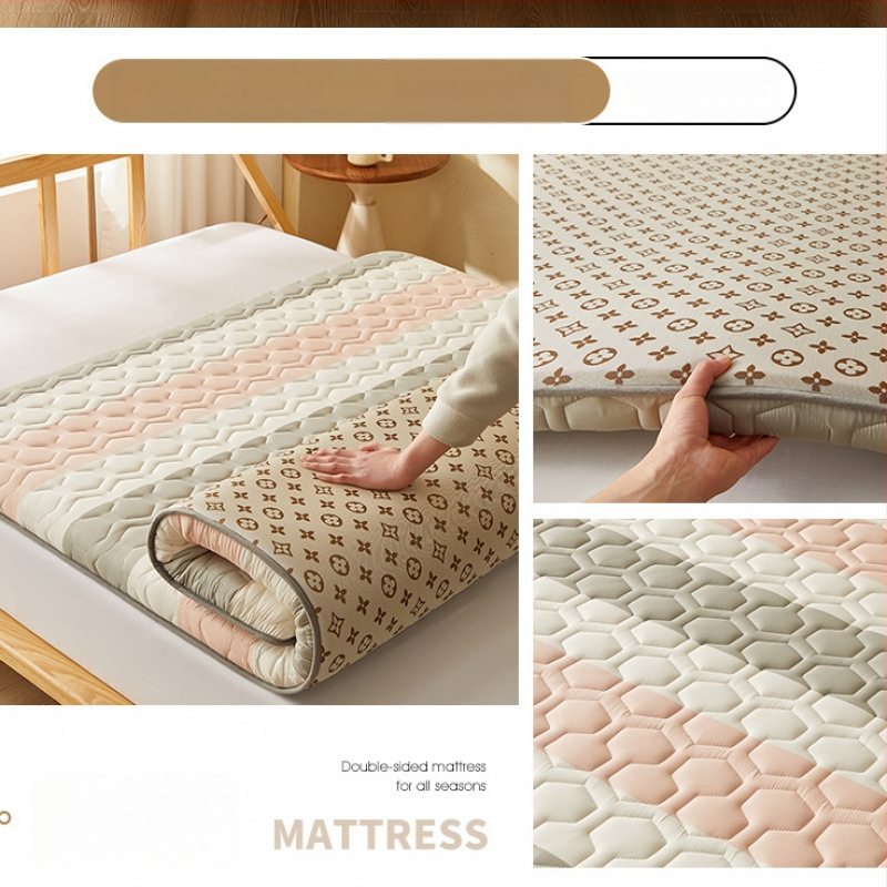 Kahekülgne pehme voodimatt, Jacquard-kude, Ice Silk Mat, Keemilised kiud, Modernne minimalistlik stiil