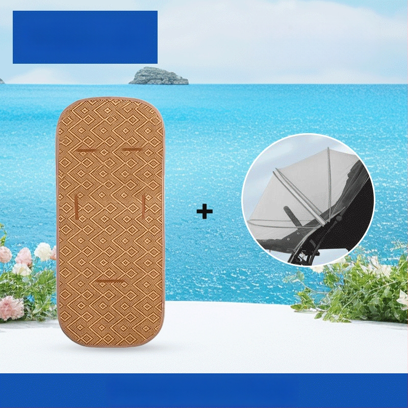 Мат за детска количка и столче за хранене - дишащи бамбукови влакна, антихлъзгаща повърхност, за бебета