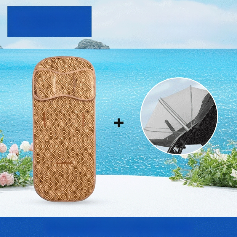 Мат за детска количка и столче за хранене - дишащи бамбукови влакна, антихлъзгаща повърхност, за бебета