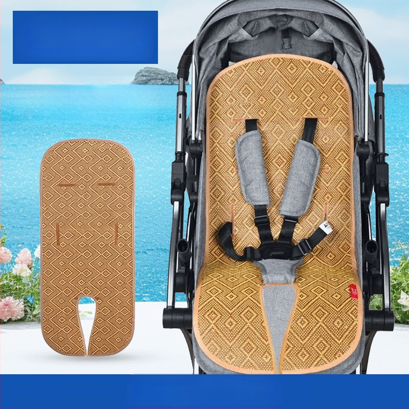 Мат за бебешка количка и столче за хранене | антиплъзгащ, дишащ от бамбукови влакна