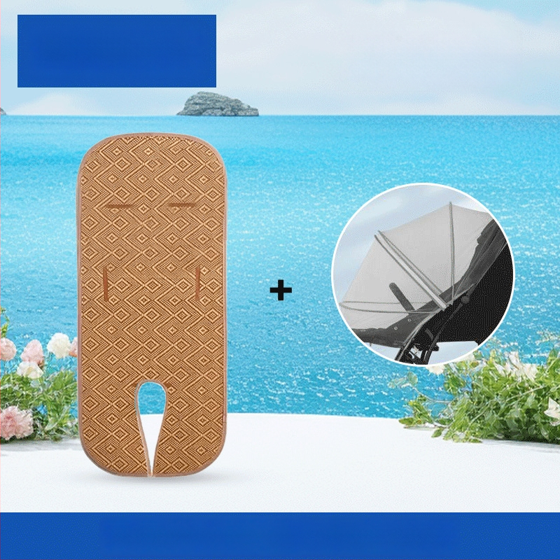 Мат за бебешка количка и столче за хранене | антиплъзгащ, дишащ от бамбукови влакна