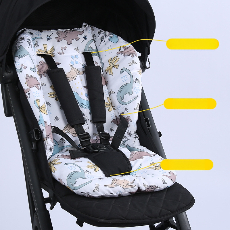 Памучна възглавничка за детска количка и столче за хранене, всички сезони, подходяща за деца на възраст 1–2 години, съвместима с повечето колички