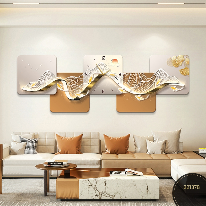 Fali óra – téglalap alakú, fa számlap, elemes működtetés, suhanó másodpercmutató, modern minimalista dizájn