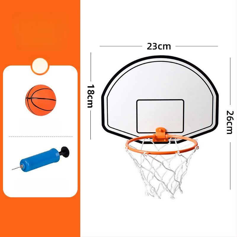 Coș de baschet pentru copii, interior, de agățat, din plastic, fără găuri, ușor 110–190 g, potrivit pentru baschet, fotbal și volei