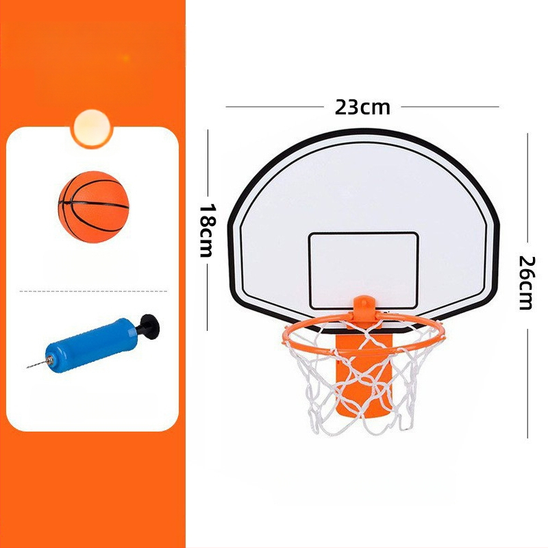 Coș de baschet pentru copii, interior, de agățat, din plastic, fără găuri, ușor 110–190 g, potrivit pentru baschet, fotbal și volei