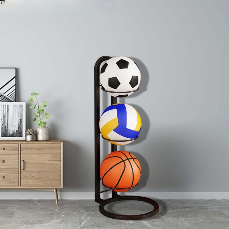 Raft de depozitare mingi Xiaoju – suport de podea pentru mingi de baschet și alte sporturi