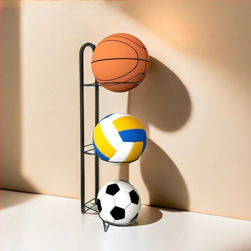 Raft de depozitare mingi Xiaoju – suport de podea pentru mingi de baschet și alte sporturi