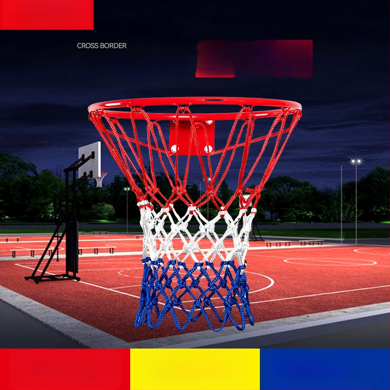 Plasă de baschet, țesătură manuală, nailon, calitate de joc, pentru inel standard