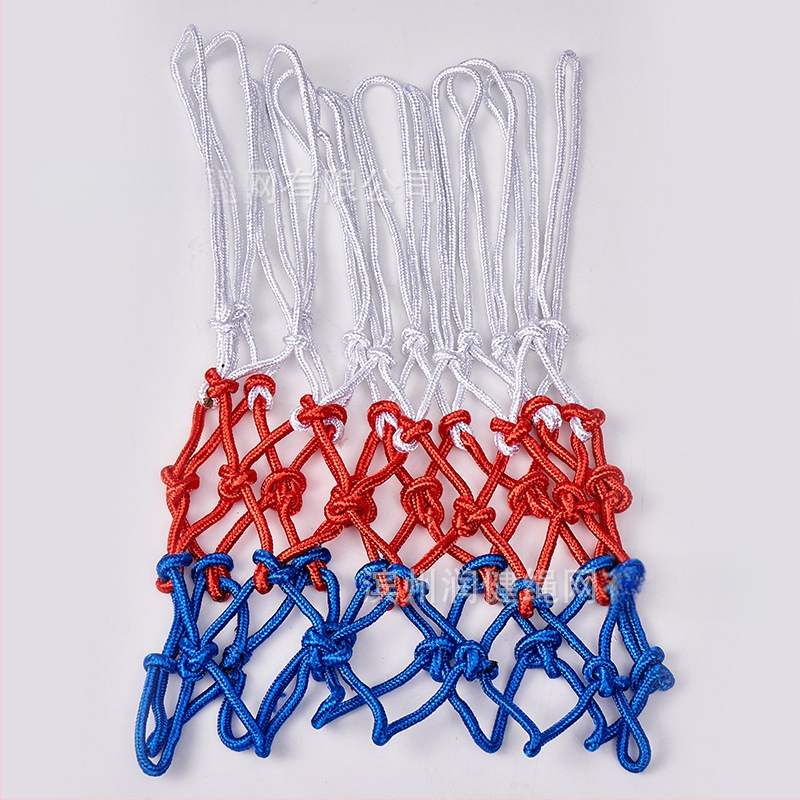 Plasă de baschet, țesătură manuală, nailon, calitate de joc, pentru inel standard