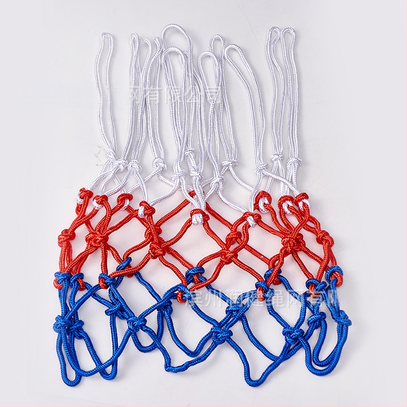 Plasă de baschet, țesătură manuală, nailon, calitate de joc, pentru inel standard