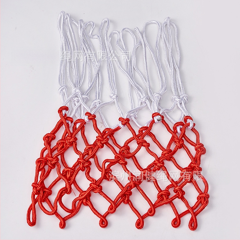 Plasă de baschet, țesătură manuală, nailon, calitate de joc, pentru inel standard