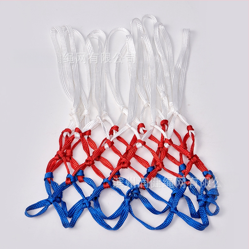 Plasă de baschet, țesătură manuală, nailon, calitate de joc, pentru inel standard