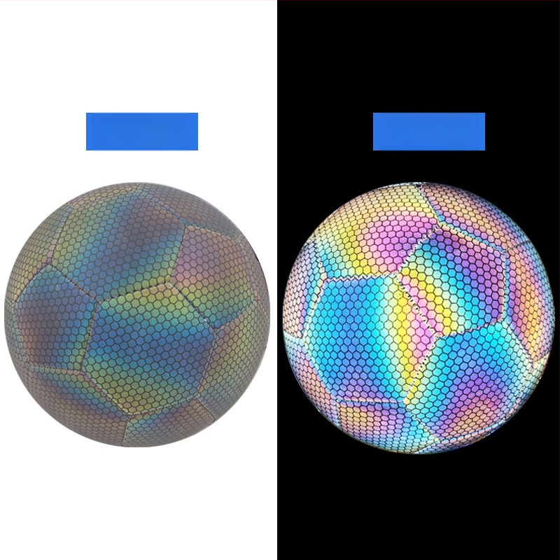 TPU jalgpall, masinõmblus, helendav fluorestseeruv ja peegeldav pind, kohandatud logo