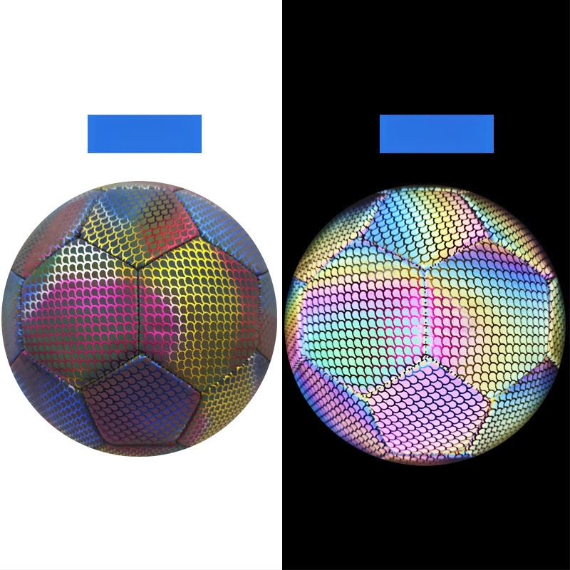 TPU jalgpall, masinõmblus, helendav fluorestseeruv ja peegeldav pind, kohandatud logo