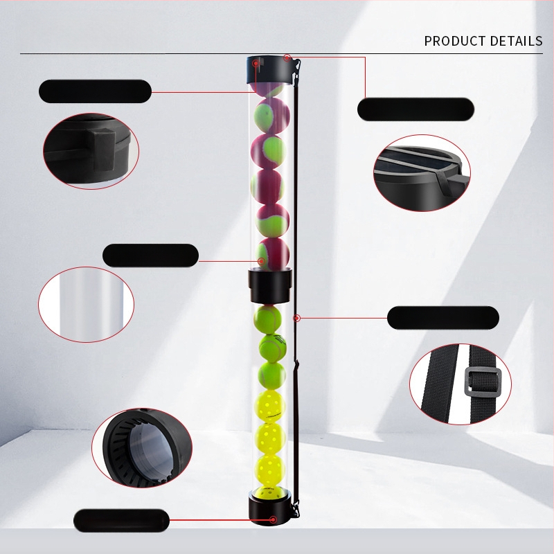 Teleskopinis teniso kamuolių rinktuvas kibiras – nešiojamas, lengvai laikomas, su nešiojimo rankena