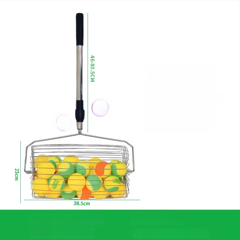 Teleskopinis teniso kamuolių rinktuvas kibiras – nešiojamas, lengvai laikomas, su nešiojimo rankena