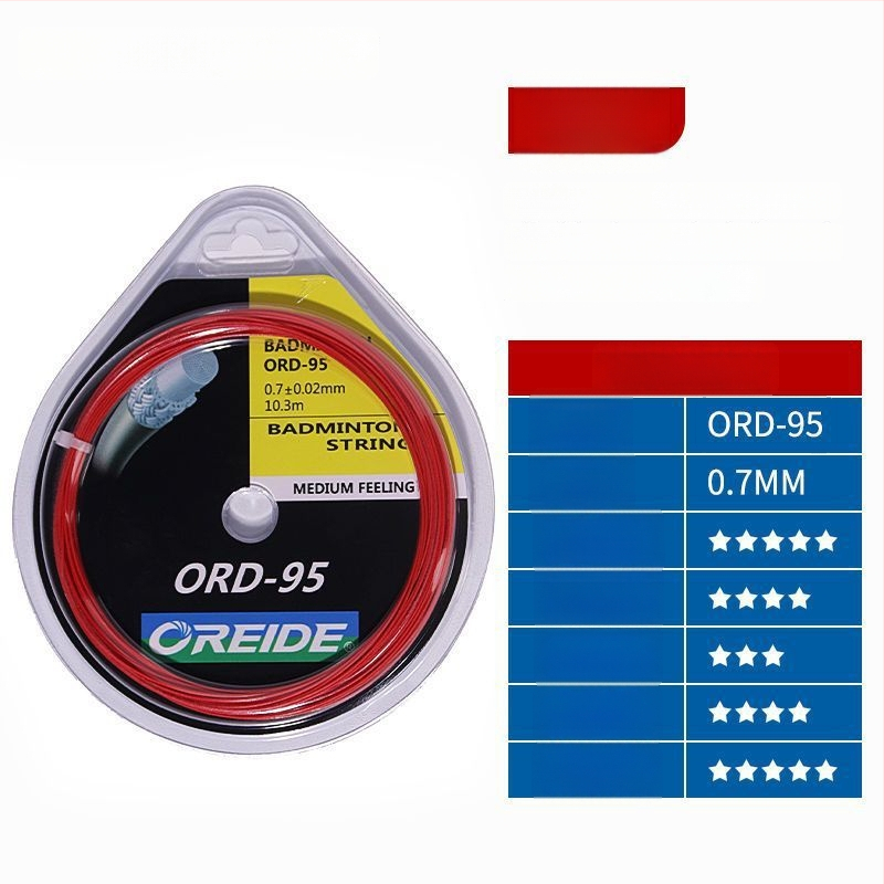 Oreid ORD-95 badminton raketes aukla, neilona šķiedra, spriegums 30 lb