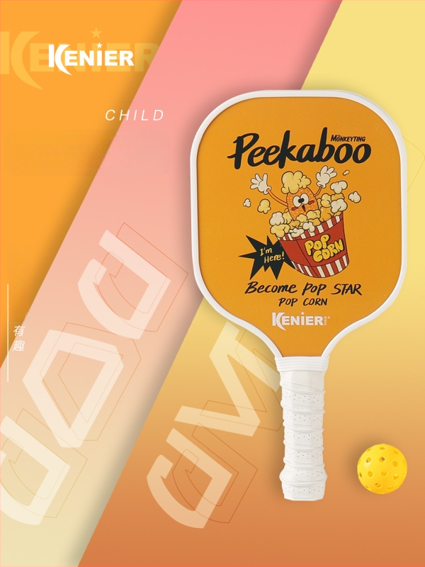 Kenier Bērnu profesionālais pickleball komplekts — iesācēju līmenis, poplar koks, 280 g uz nūju, 700 g pilnais komplekts