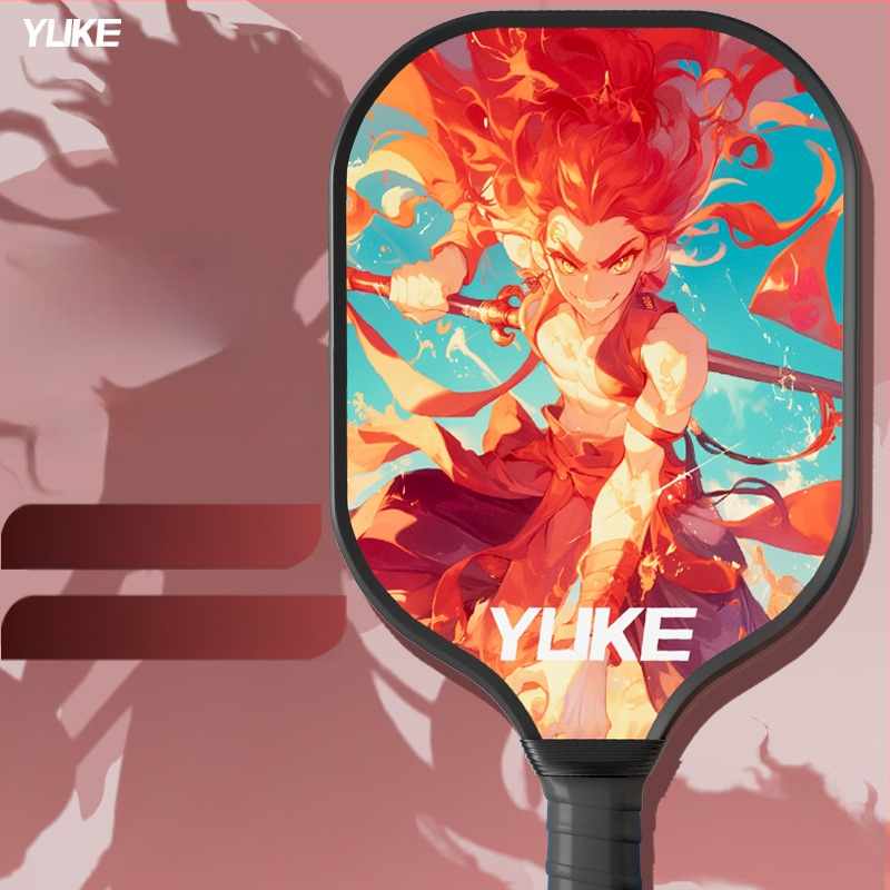 Pickleball rakete, stikla šķiedras konstrukcija (Zīmols: Yuke; Svars: 760)