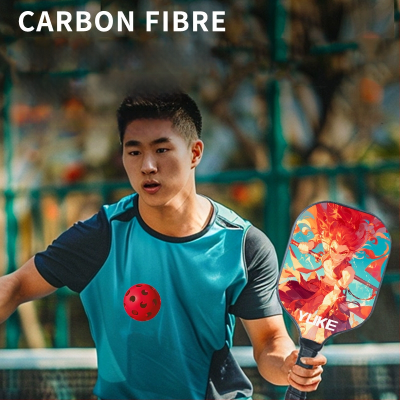 Pickleball rakete, stikla šķiedras konstrukcija (Zīmols: Yuke; Svars: 760)