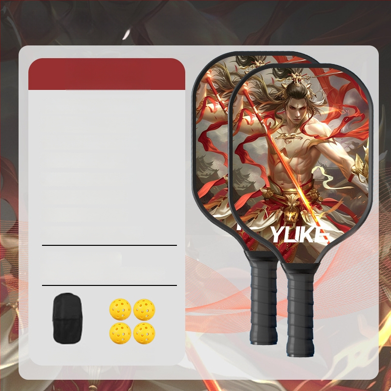 Pickleball rakete, stikla šķiedras konstrukcija (Zīmols: Yuke; Svars: 760)