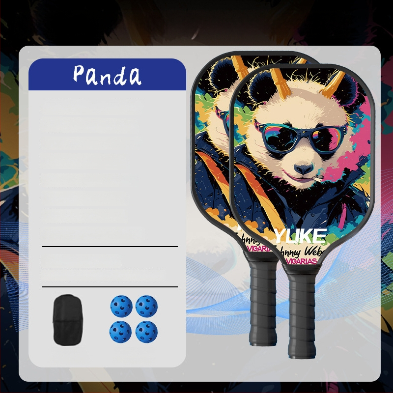 Pickleball rakete, stikla šķiedras konstrukcija (Zīmols: Yuke; Svars: 760)