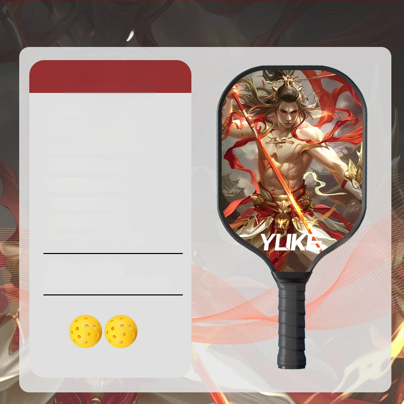 Pickleball rakete, stikla šķiedras konstrukcija (Zīmols: Yuke; Svars: 760)