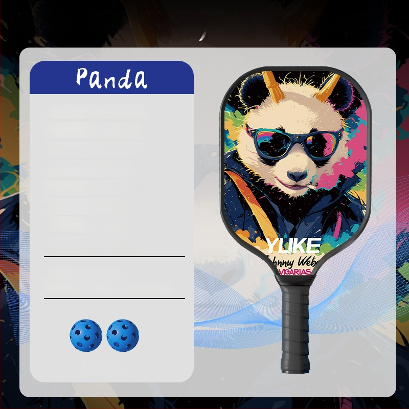 Pickleball rakete, stikla šķiedras konstrukcija (Zīmols: Yuke; Svars: 760)