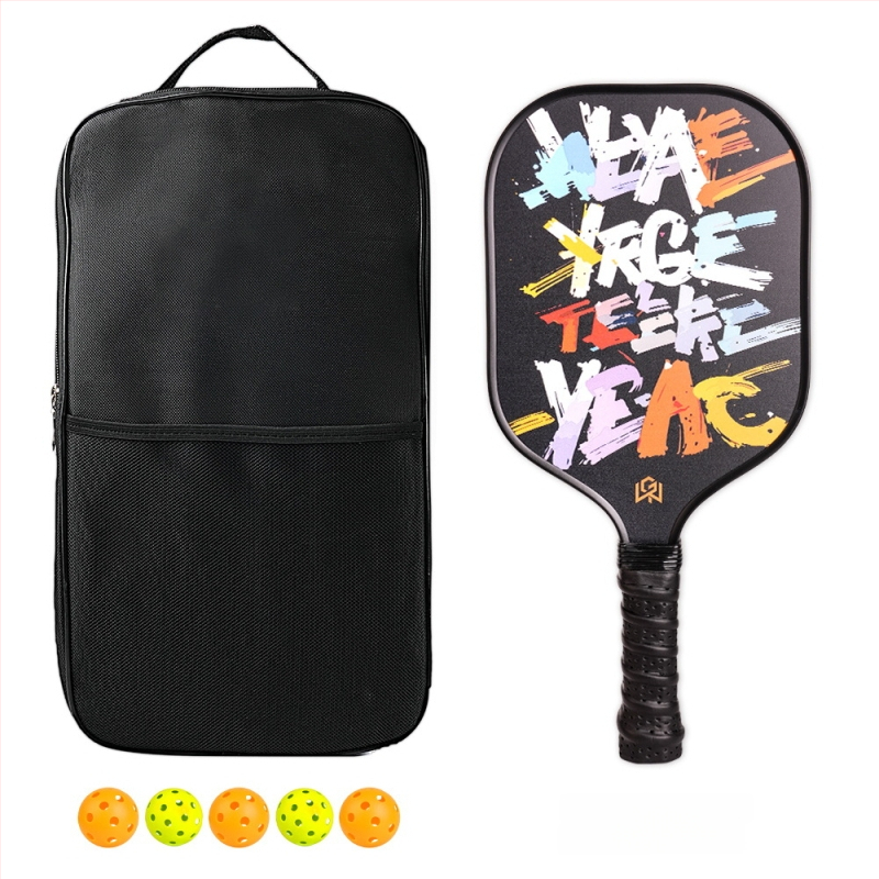 Bērnu pickleball nūja | Fiberglass konstrukcija | 185 g | Ietver 1 nūju un 5 bumbas vienam spēlei vai 1 iepakojumu ar 10 bumbām divām spēlēm