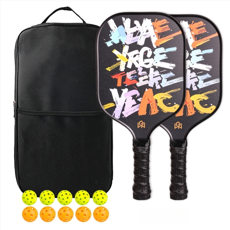 Bērnu pickleball nūja | Fiberglass konstrukcija | 185 g | Ietver 1 nūju un 5 bumbas vienam spēlei vai 1 iepakojumu ar 10 bumbām divām spēlēm