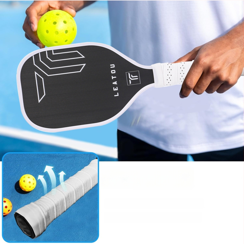 Pickleball nūja no oglekļa šķiedras ar matētu virsmu, svars 127 g, zīmols Lituo, piemērota treniņiem un turnīriem.