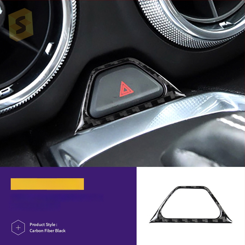 Interjera oglekļa šķiedras līmējamais komplekts dekoratīvām uzlīmēm Chevrolet Camaro (16-23), modelis Djxfl013–djxfl066, zīmols Salsa carbon fiber, logotipa drukāšana iespējama, pielāgošana