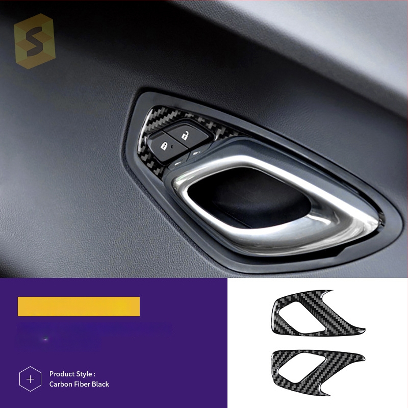 Interjera oglekļa šķiedras līmējamais komplekts dekoratīvām uzlīmēm Chevrolet Camaro (16-23), modelis Djxfl013–djxfl066, zīmols Salsa carbon fiber, logotipa drukāšana iespējama, pielāgošana