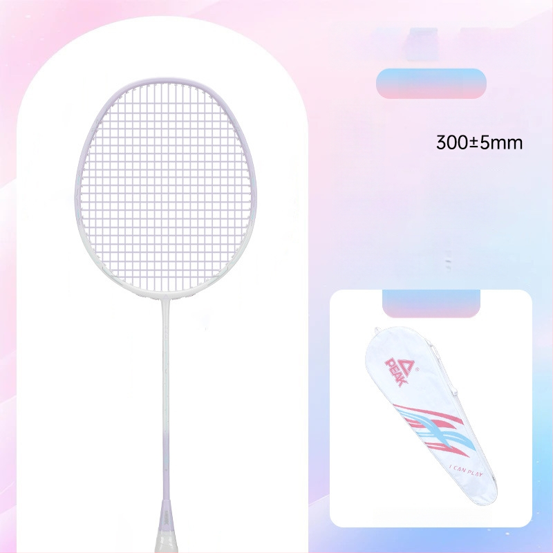 Badmintoni reket - üliõhuke kerge, süsinikkiust koostis, tasakaalustatud peaga, kaal 85–89 g, käepide G5