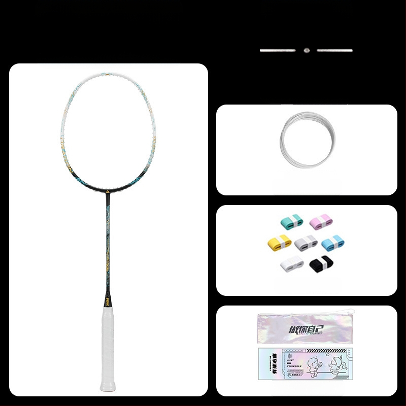 Kawasaki badmintoni reket, süsinikfiiber raam, kaal 75–79 g, 5U, otsene löök